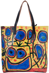 Yellow Printed PVC Tote