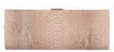Brown Python Long Clutch