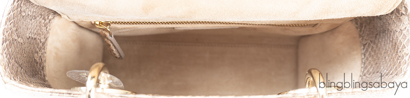 Lady Dior Beaded Python Small Handbag GHW
