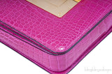 Natalia Croc Fuchsia Shoulder Bag