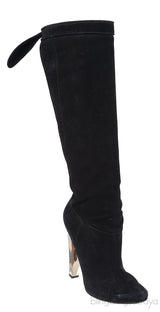 Jimmy Choo Black Suede Knee-high Boots