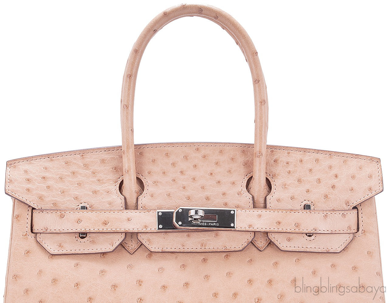 Birkin 30 Ostrich Natural Gold PHW