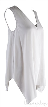 Grey Sleeveless Blouse