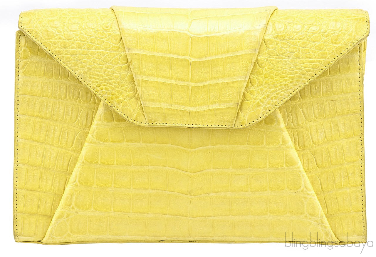 Crocodile Envelope Clutch