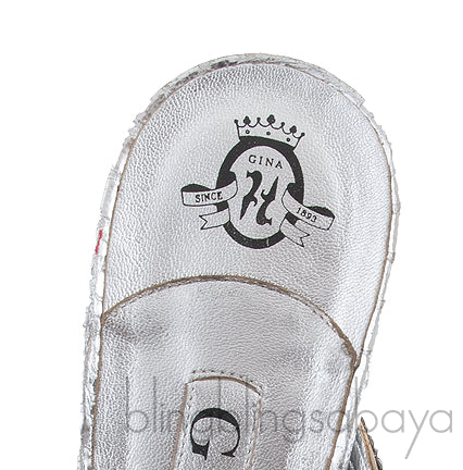 Silver T-strap Sandals