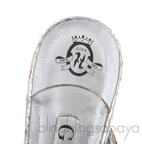 Silver T-strap Sandals