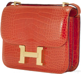 Constance Mini Orange Poppy Croc