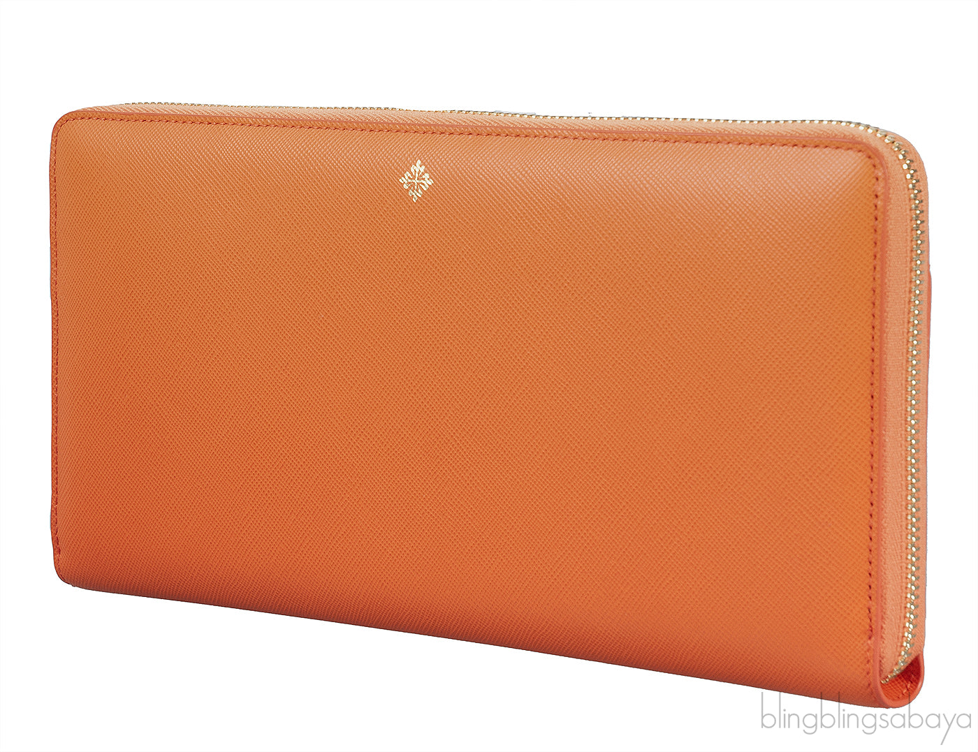 Orange Long Clutch Wallet  w/ Passport Holder