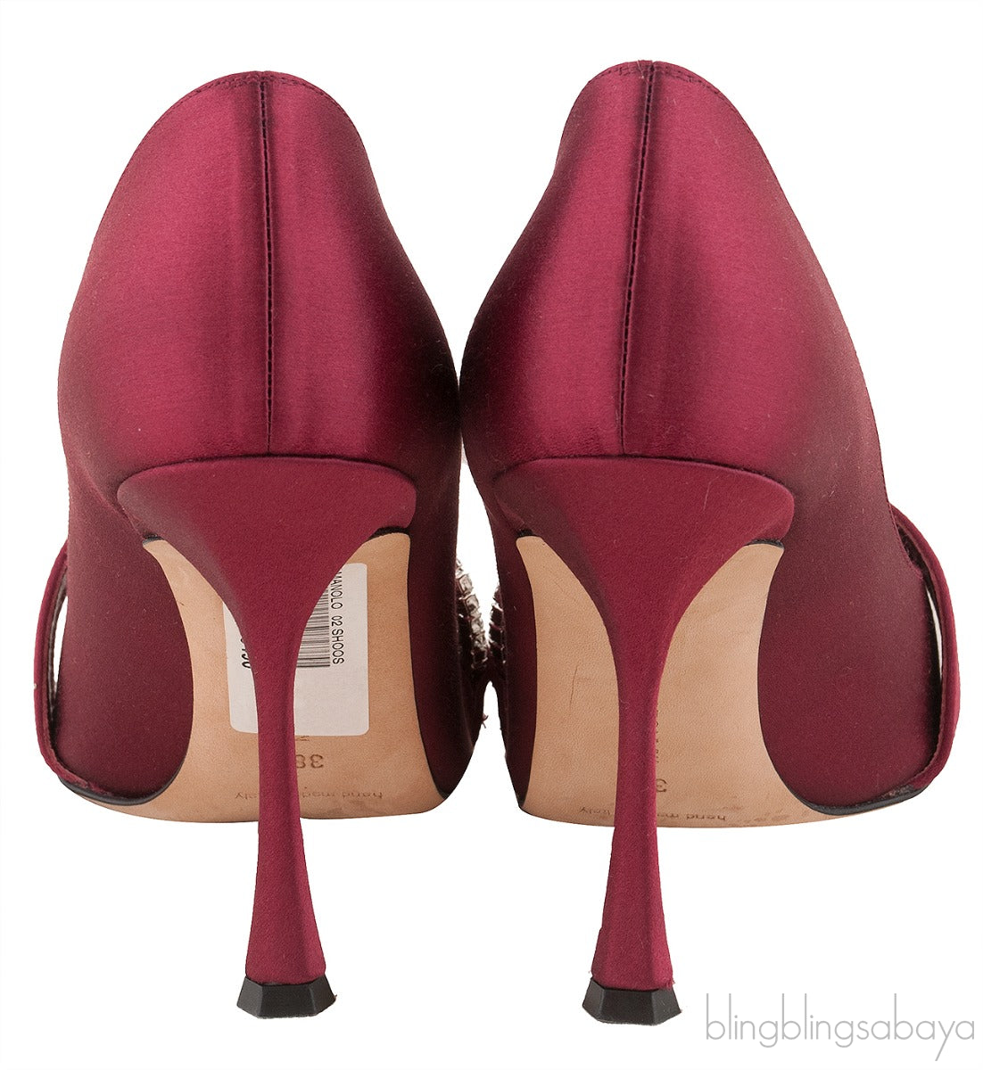 Tartonacri Satin Heels Burgundy