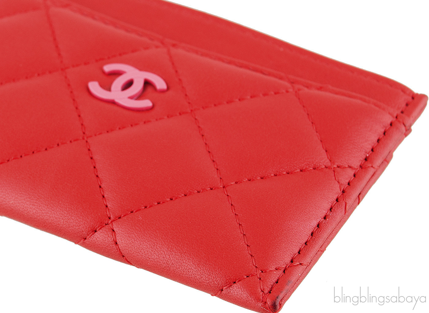 Red & Pink Quilted Cardholder