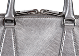 Silver Saffiano Promenade Top Handle Bag