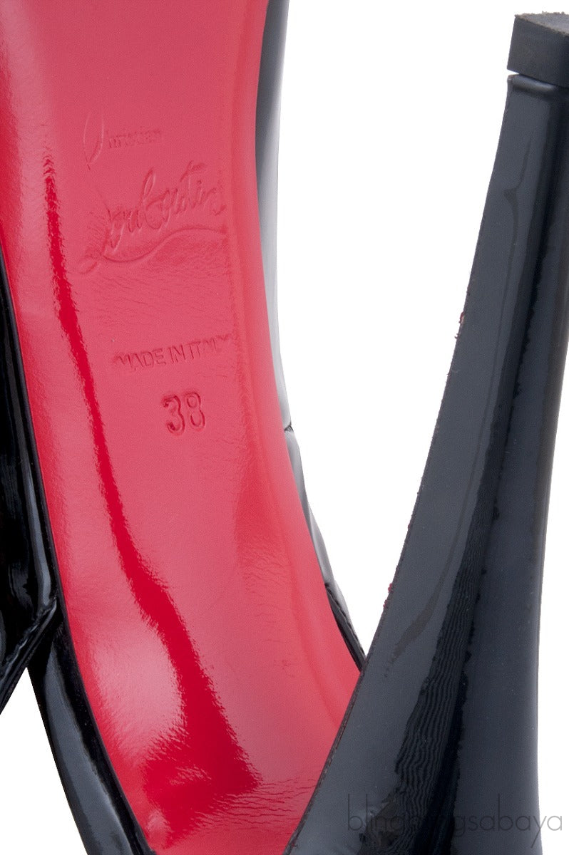 N° PRIVE BLACK PATENT SLINGBACK PUMP
