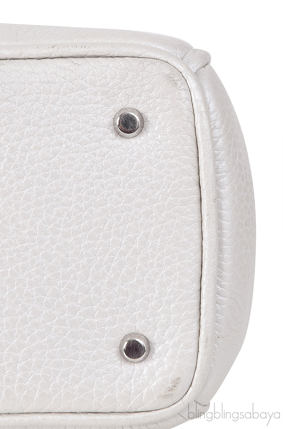 Christian Dior Diorissimo Metallic White Mini Tote Bag