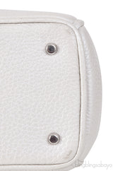 Christian Dior Diorissimo Metallic White Mini Tote Bag