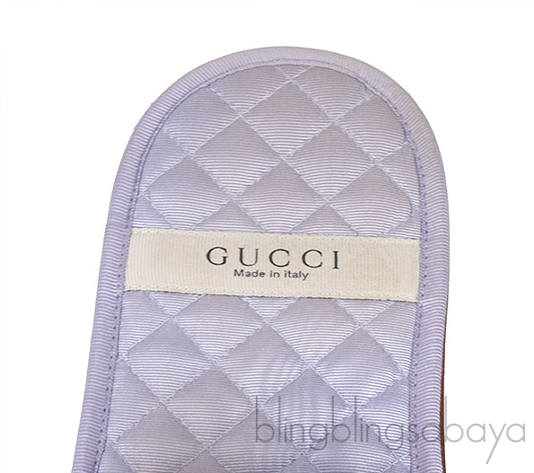 Lilac GG Quilted Slide Flat