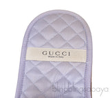 Lilac GG Quilted Slide Flat