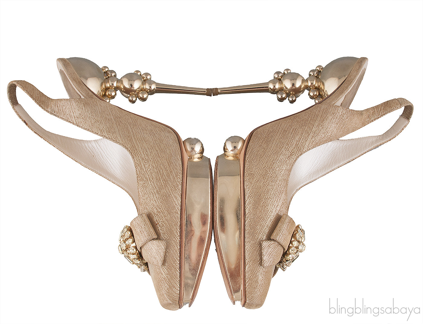 Square Toe Crystal Vamp Heels