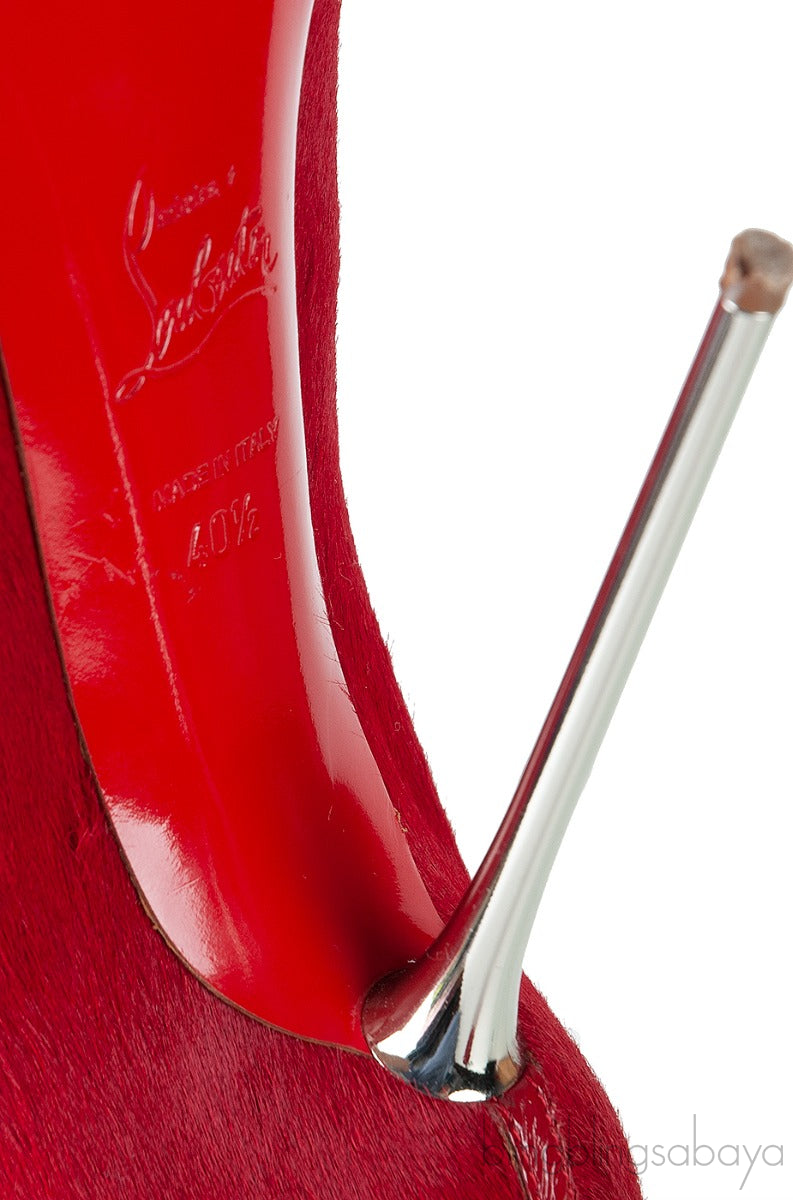 Red Pony Hair Heels