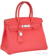 Birkin 30 Togo Rouge Pivoine PHW