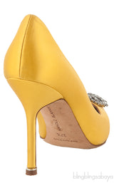 Yellow Satin Hangisi Pump