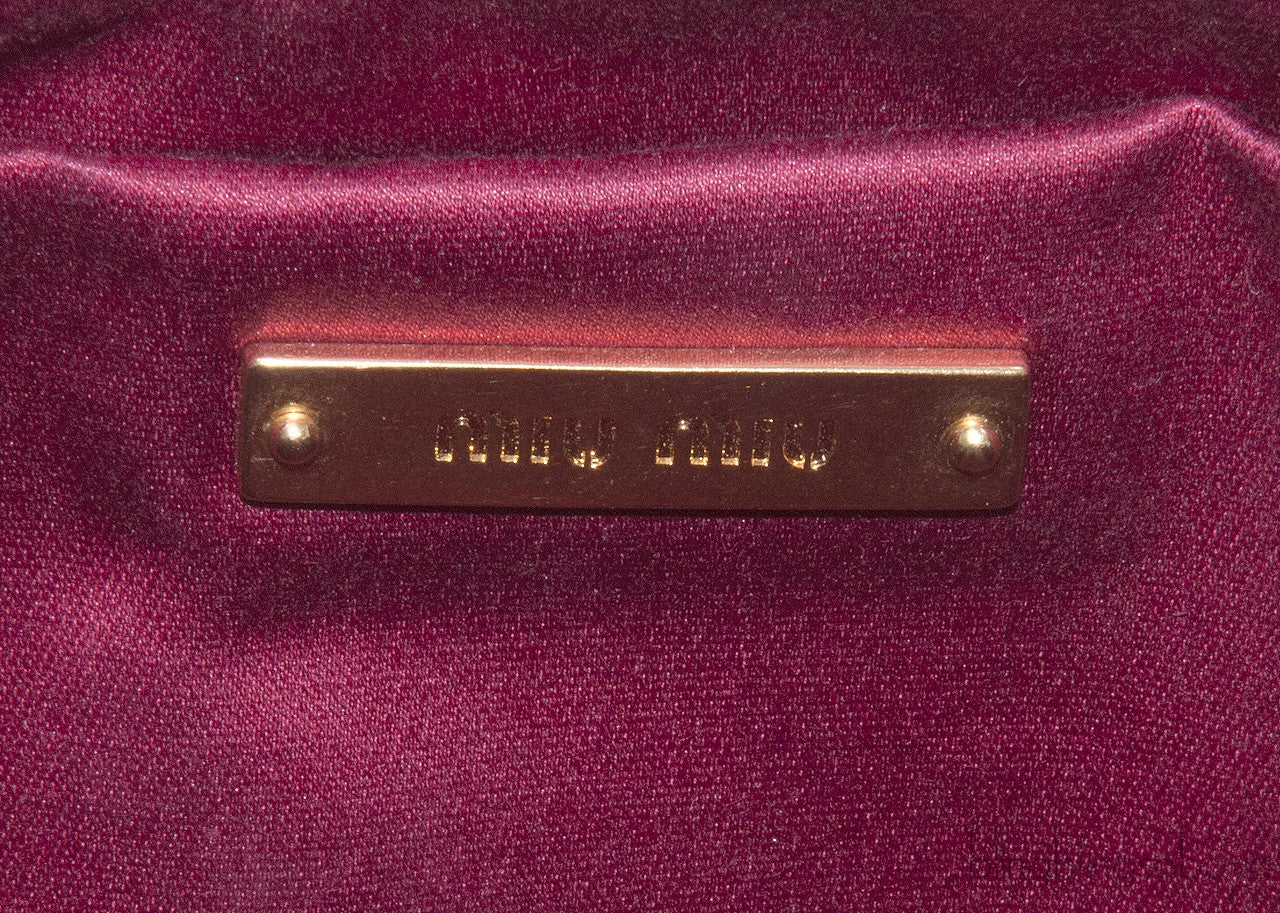 Black Matelasse Leather Clutch