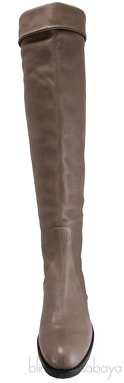 Brown Flat Knee High Boots