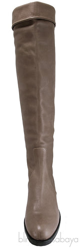 Brown Flat Knee High Boots