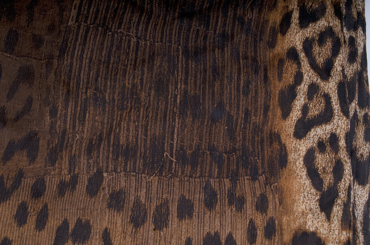 Leopard Brown Voile Scarf