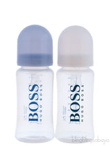 Baby Bottle Set Pale Blue & White