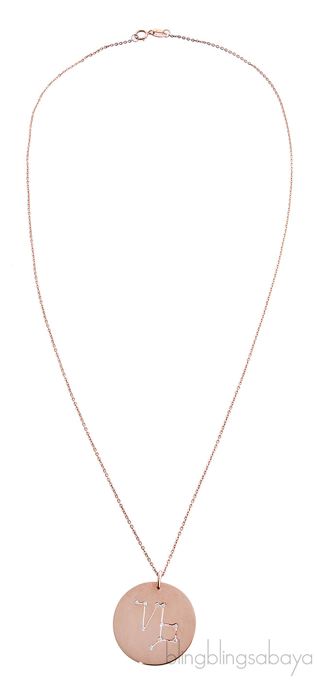Capricorn Diamond Pendant Necklace