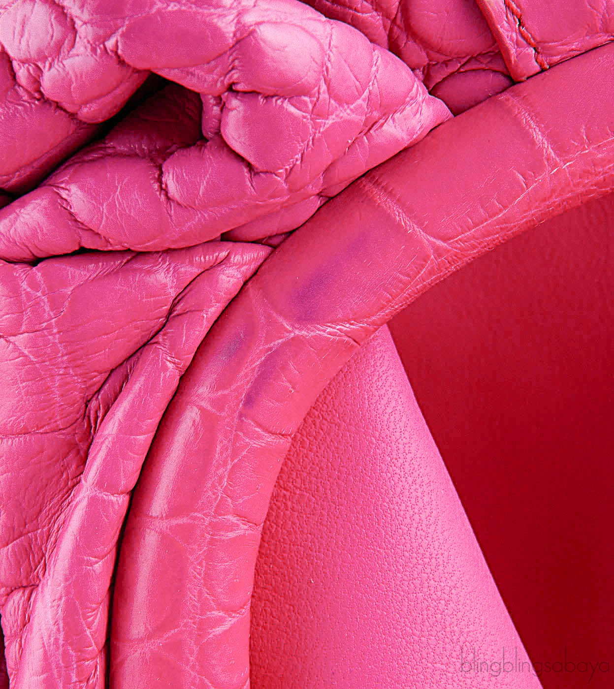 The Pouch Crocodile Pink Clutch