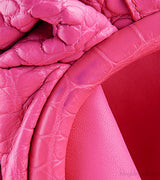 The Pouch Crocodile Pink Clutch