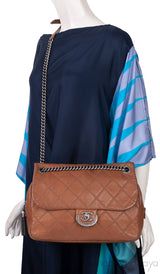 Chanel Brown Quilted Coco Sporran Shoulder Bag