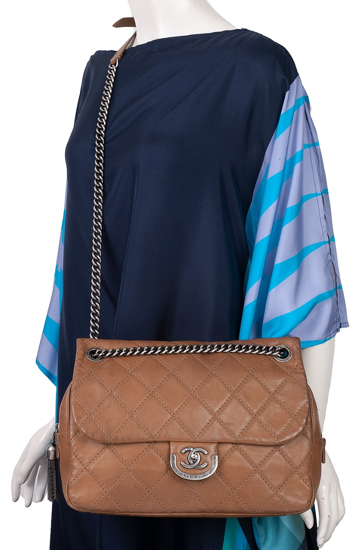 Chanel Brown Quilted Coco Sporran Shoulder Bag