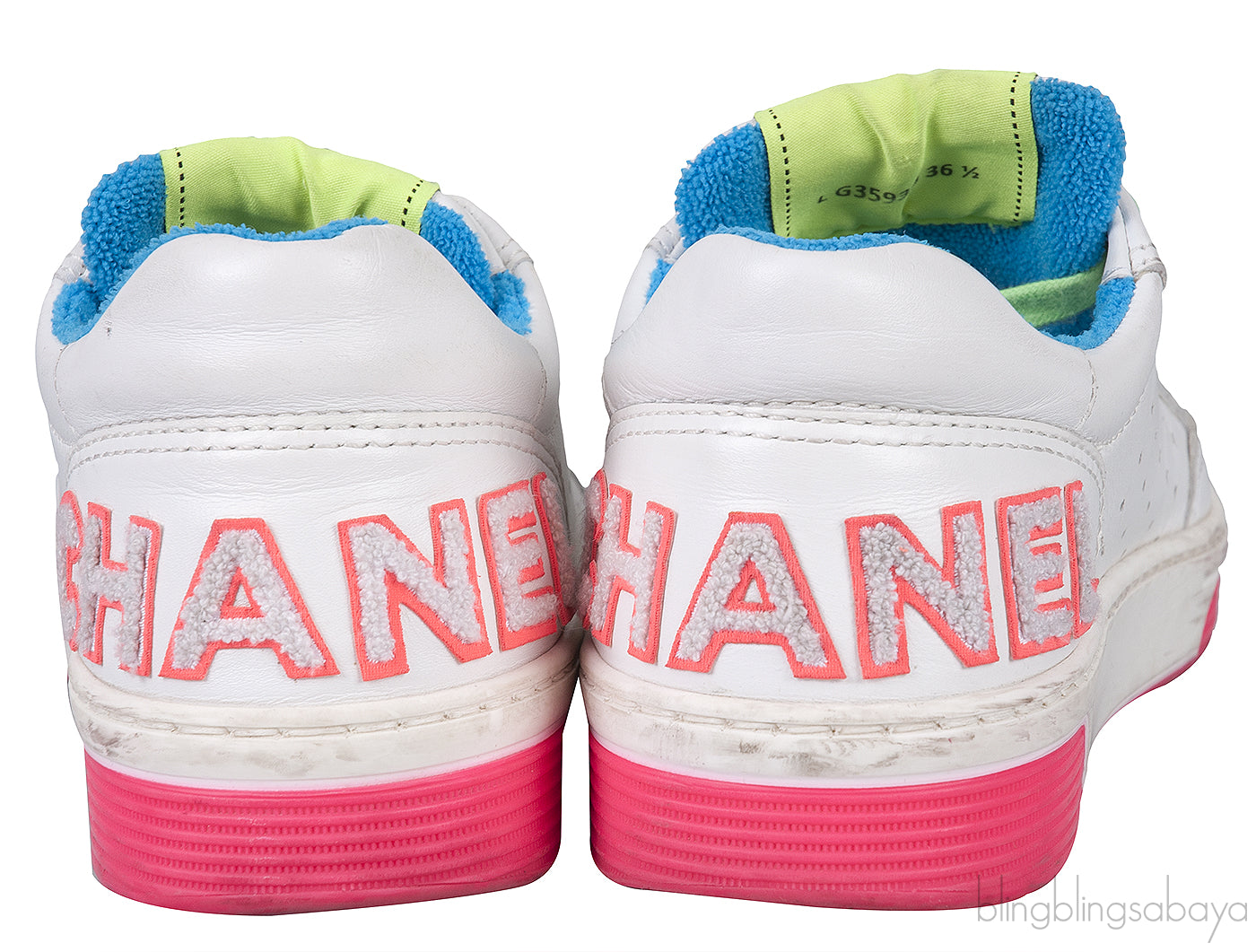 White Neon Multicolor Sneakers