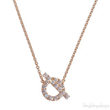 Finesse Pink Gold Diamond Pendant Necklace