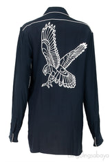 Eagle Embroidered Black Shirt