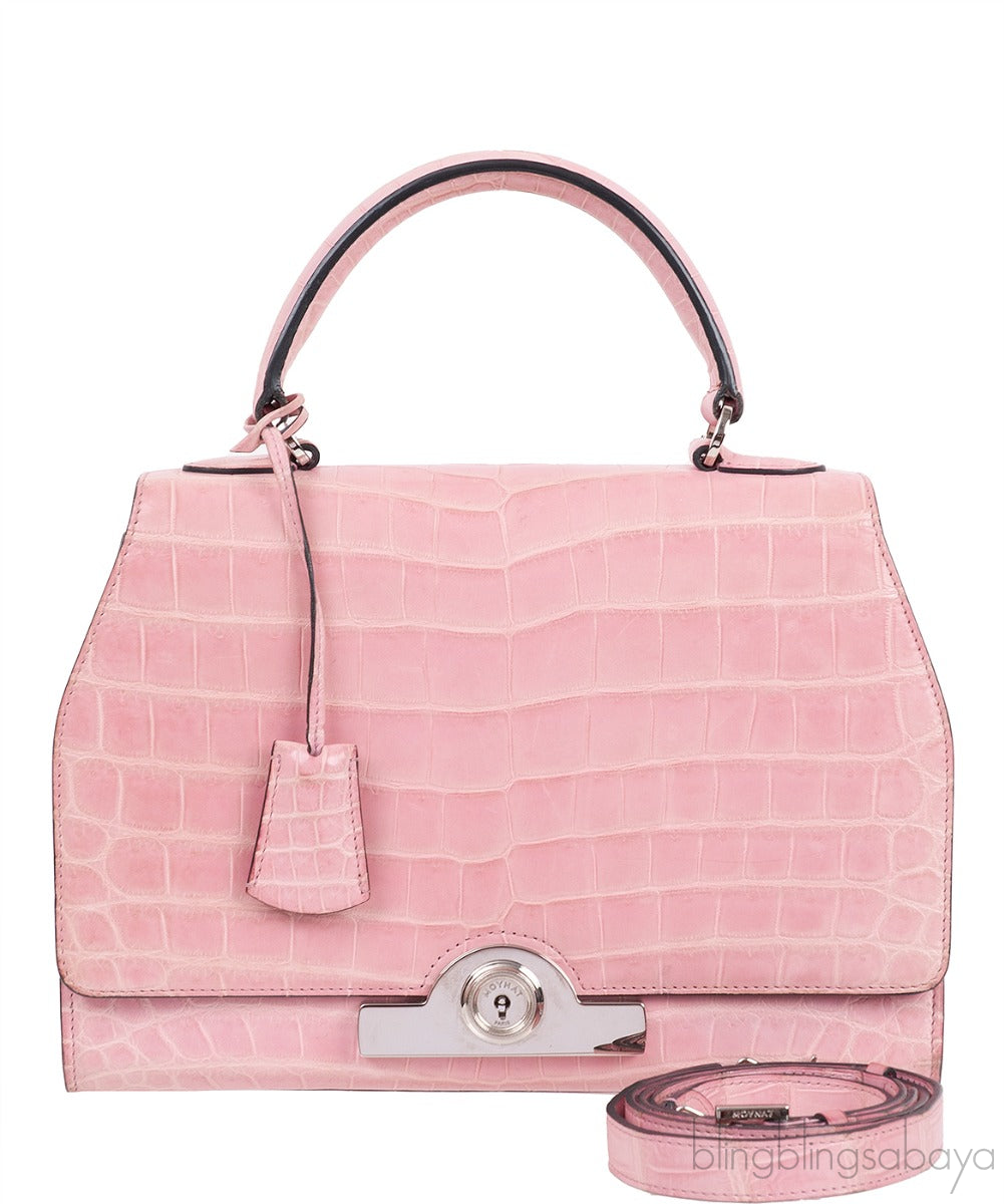 Moynat Rejane PM Pink Nilo Crocodile