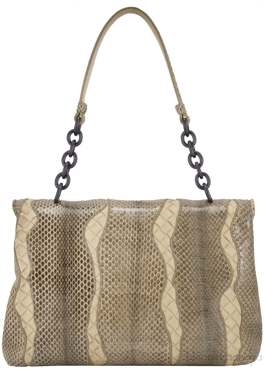 Snakeskin Intrecciato Shoulder Bag*
