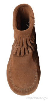 Minnetonka Double Fringe Moccasin Boots