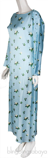 Sky Blue Floral Maxi Dress