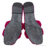 Hermes Fuchsia Oran Teddy Bear Sandals