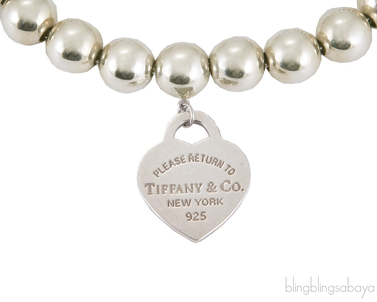 Return To Tiffany Silver Bead Bracelet