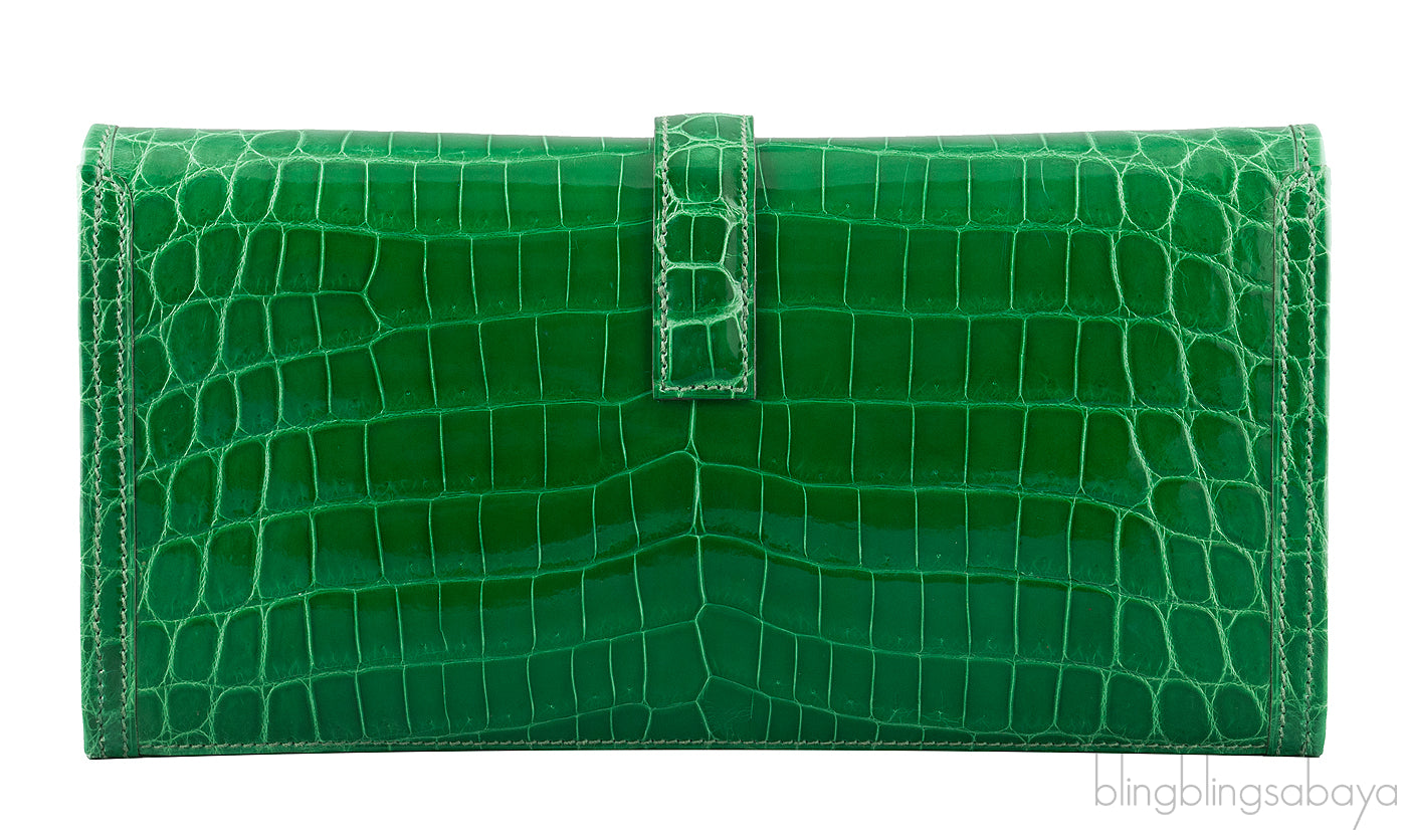 Jige Crocodile Emerald Green Patent
