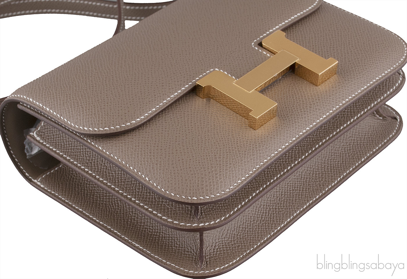 Constance III Mini Epsom Etoupe GHW