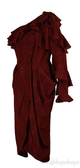 Philosophy Di Lorenzo Serafini Printed One Shoulder Dress M