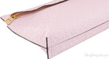 Pink Logo Embossed Clutch