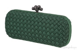 Emerald Green Intrecciato Knot Clutch