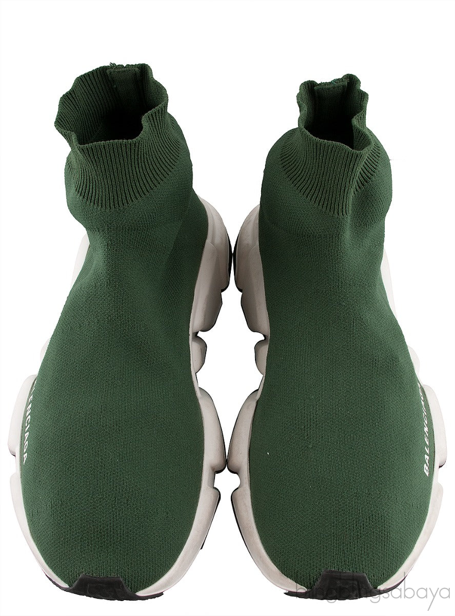 Green Speed Stretch-knit High Top Sneakers