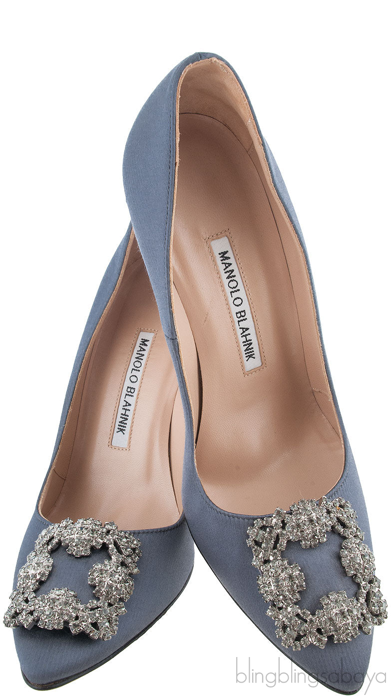 Dark Grey Hangisi Satin Heels